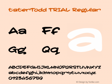 taterTodd TRIAL Regular Version 1.00 2016图片样张