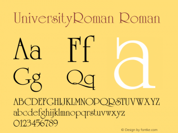 UniversityRoman Roman Version 1.00图片样张