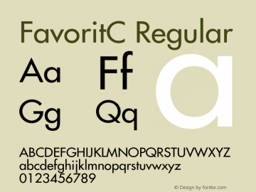 FavoritC Regular OTF 1.0;PS 001.000;Core 116;AOCW 1.0 161 Font Sample