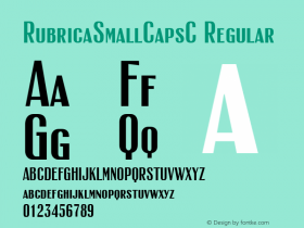 RubricaSmallCapsC Regular OTF 1.0;PS 001.000;Core 116;AOCW 1.0 161 Font Sample