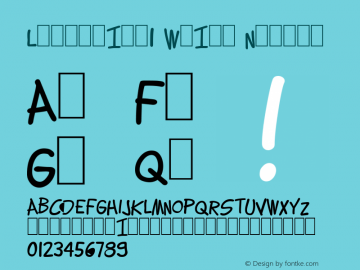 Lettering1 Weird Normal 1.0 Mon Jul 03 10:52:50 1995图片样张