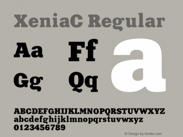 XeniaC Regular OTF 1.0;PS 001.000;Core 116;AOCW 1.0 161图片样张