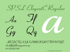 SPSL ElegantC Regular OTF 1.0;PS 001.004;Core 116;AOCW 1.0 161图片样张