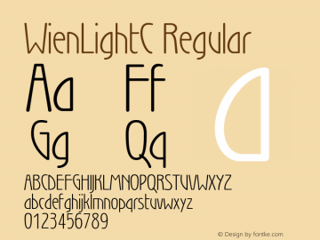 WienLightC Regular OTF 1.0;PS 1.000;Core 116;AOCW 1.0 161图片样张