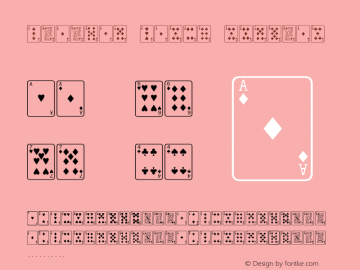 Playing Cards Regular WSI:  7/2/94 Font Sample