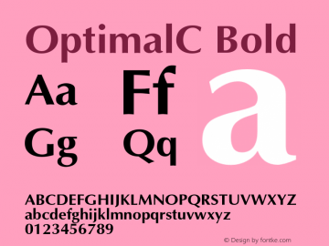 OptimalC Bold OTF 1.0;PS 1.000;Core 116;AOCW 1.0 161图片样张