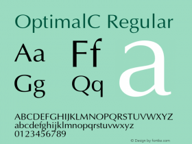 OptimalC Regular OTF 1.0;PS 1.000;Core 116;AOCW 1.0 161图片样张