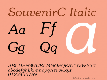SouvenirC Italic OTF 1.0;PS 1.000;Core 116;AOCW 1.0 161图片样张