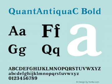 QuantAntiquaC Bold OTF 1.0;PS 001.000;Core 116;AOCW 1.0 161 Font Sample