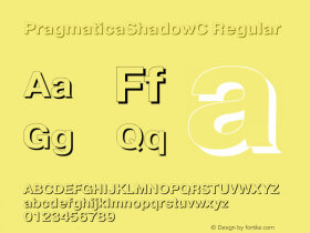 PragmaticaShadowC Regular OTF 1.0;PS 001.000;Core 116;AOCW 1.0 161 Font Sample