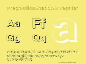 PragmaticaShadowC Regular OTF 1.0;PS 001.000;Core 116;AOCW 1.0 161图片样张