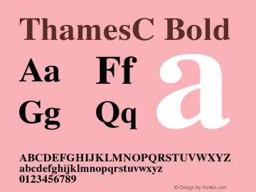 ThamesC Bold OTF 1.0;PS 002.001;Core 116;AOCW 1.0 161 Font Sample