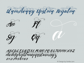 Strawberry Upstair Regular Version 1.000;PS 001.000;hotconv 1.0.88;makeotf.lib2.5.64775 Font Sample