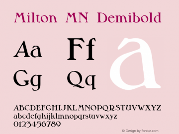 Milton MN Demibold 001.003 Font Sample