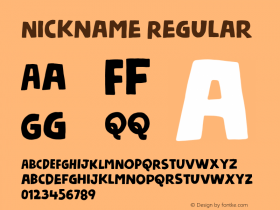 Nickname Regular Version 1.000 Font Sample