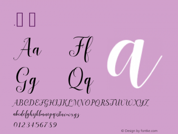 .  Version 1.000 Font Sample