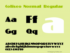 Coliseo-Normal Regular Converted from c:\4-lba-tt\KOLOSS.TF1 by ALLTYPE Font Sample