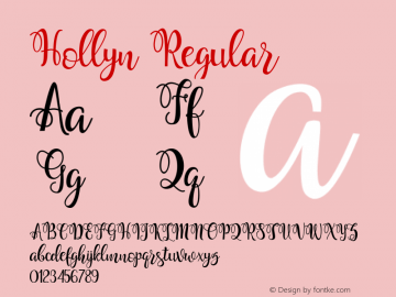 Hollyn Regular Version 1.000 Font Sample