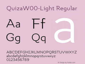 QuizaW00-Light Regular Version 1.00图片样张