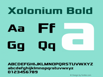Xolonium Bold Version 4.0图片样张