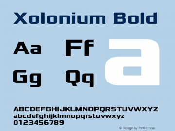 Xolonium Bold Version 4.0 Font Sample