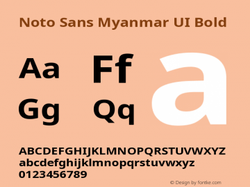 Noto Sans Myanmar UI Bold Version 1.07图片样张