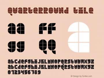 Quarterround Tile Macromedia Fontographer 4.1.3 7/1/00图片样张