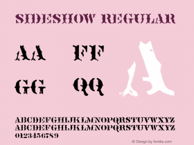 Sideshow Regular Macromedia Fontographer 4.1.3 7/1/00图片样张