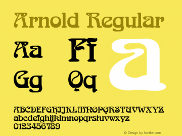 Arnold Regular 0.0图片样张
