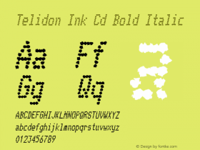 Telidon Ink Cd Bold Italic Version 3.000图片样张