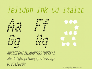 Telidon Ink Cd Italic OTF 3.000;PS 001.001;Core 1.0.29 Font Sample