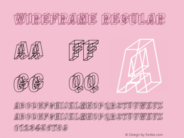 Wireframe Regular Macromedia Fontographer 4.1.3 7/1/00图片样张
