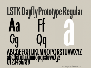 LSTK Dayfly Prototype Regular Version 1.000;PS 001.000;hotconv 1.0.70;makeotf.lib2.5.58329图片样张