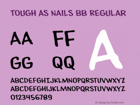 Tough As Nails BB Regular Version 1.000;com.myfonts.easy.blambot.tough-as-nails-bb.regular.wfkit2.version.3SrA Font Sample