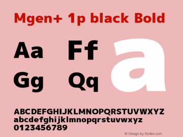 Mgen+ 1p black Bold Version 1.059.20150602图片样张