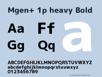 Mgen+ 1p heavy Bold Version 1.059.20150602 Font Sample