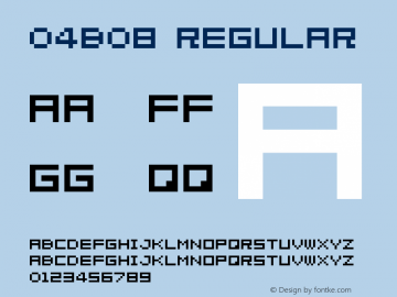 04b08 Regular Macromedia Fon￿ographer 4.1J 03.3.25 Font Sample
