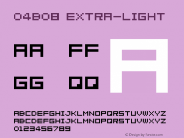 04b08 Extra-Light Version Macromedia Fonograph图片样张