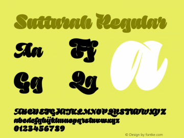 Sutturah Regular Version 2.100;PS 2.000;hotconv 1.0.81;makeotf.lib2.5.63406 Font Sample