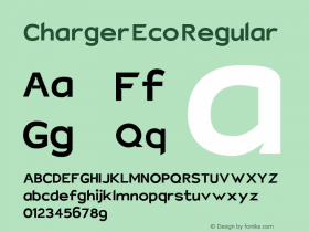 Charger Eco Regular Version 1.1 Font Sample