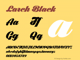 Larch Black Version 1.000;com.myfonts.easy.mawns.larch.black.wfkit2.version.4AuC图片样张