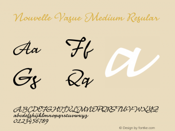 Nouvelle Vague Medium Regular Version 1.001 Font Sample