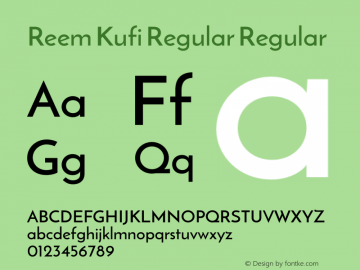 Reem Kufi Regular Regular Version 0.003图片样张
