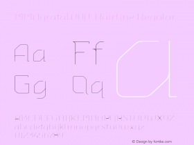 MMAgrafaW00-Hairline Regular Version 1.50 Font Sample