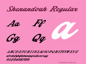 Shenandoah Regular Version 1.000;com.myfonts.easy.mawns.shenandoah.regular.wfkit2.version.4pNS Font Sample