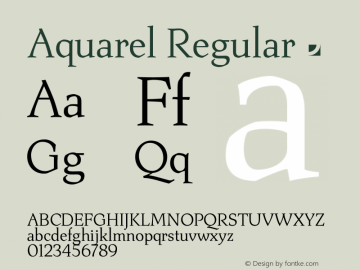 Aquarel Regular ☞ Version 1.0图片样张