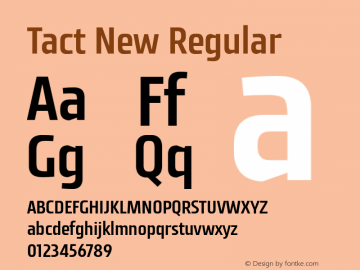 Tact New Regular Version 1.000 Font Sample