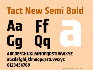 Tact New Semi Bold Version 1.000 Font Sample