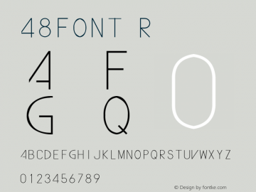 48FONT Regular Version 1.00 Font Sample