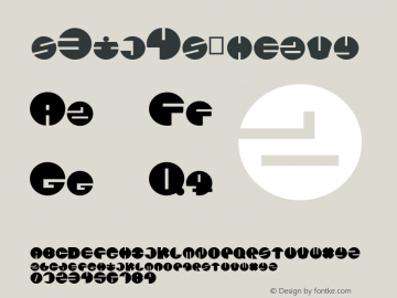 s3ij4s heavy Version 001.000 Font Sample